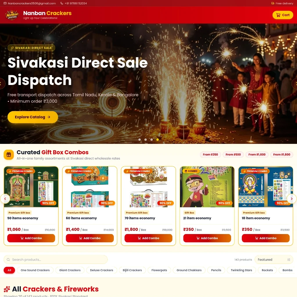 Nanban Crackers - Festive E-Commerce